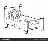 Bed Coloring Page Pages sketch template