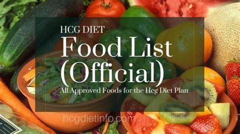 The OFFICIAL Hcg Diet Food List | HCGDIETINFO [2021]