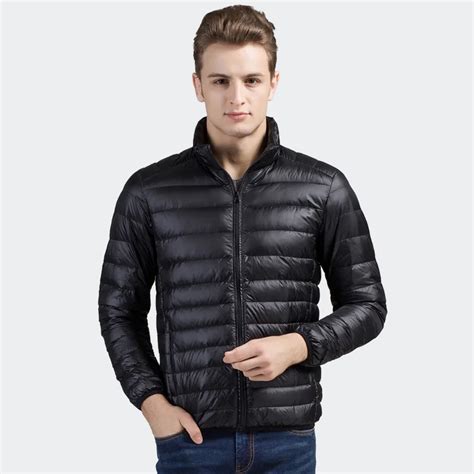 Lightweight Men's winter Down jackets 2016 Fashion Slim fitted Men Down ...