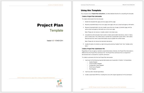 Project Plan Templates - 18 Free Sample Templates - My Word Templates