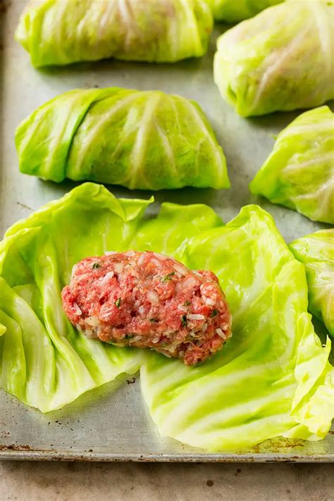 Ground beef and rice on cooked cabbage leaves. | Cabbage recipes, Baked cabbage, Cooking recipes