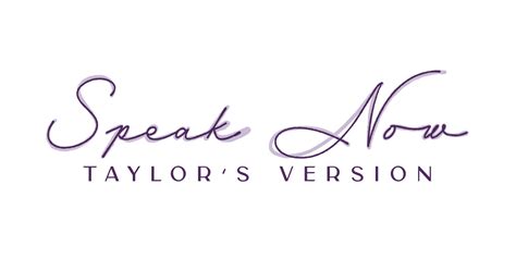 Taylor Swift – Speak Now (Taylor’s Version) album art - Fonts In Use