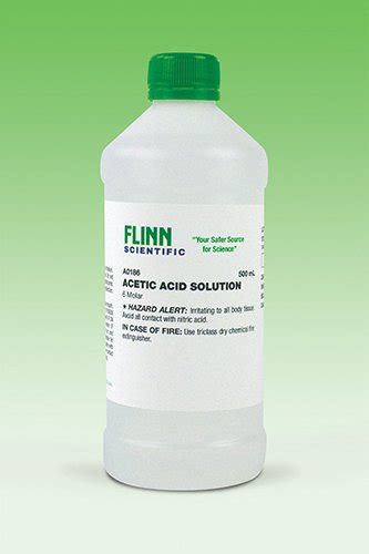 Acetic Acid Solution, 6 M, 500 mL | Flinn Scientific