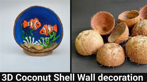 Coconut Shell Wall decoration Ideas/ Coconut Shell Wall hanging/ Coconut Shell Craft Ideas (Easy ...