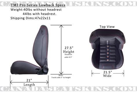 TMI Sport Pro Series Sport Classic Low Back Bucket Seats