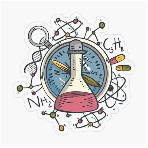 Science Lover Gift Design Sticker by K-Constantine | Science stickers ...