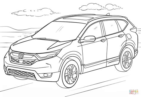 Honda CR-V coloring page | Free Printable Coloring Pages