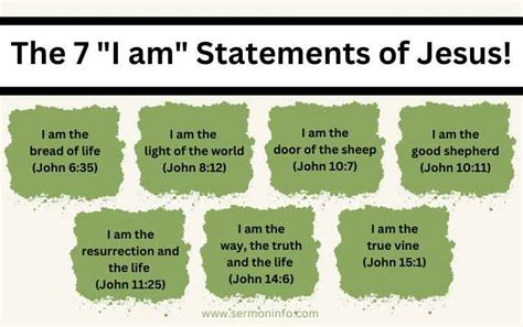 What are the 7 "I am" Statements in John's Gospel? | Sermon Info!