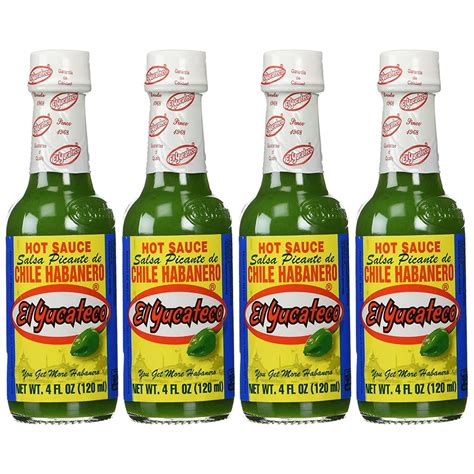 El Yucateco Sauce Habanero Green Hot - 4 Ounce (Pack of 4) - Walmart.com - Walmart.com