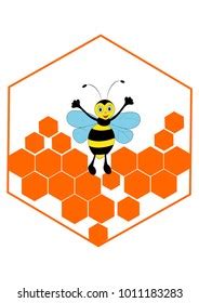 Bee Honeycomb Vector Stock Vector (Royalty Free) 1011183283 | Shutterstock