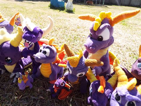 ( Spyro the Dragon ) Full Spyro Plush Collection 1 by KrazyKari on DeviantArt