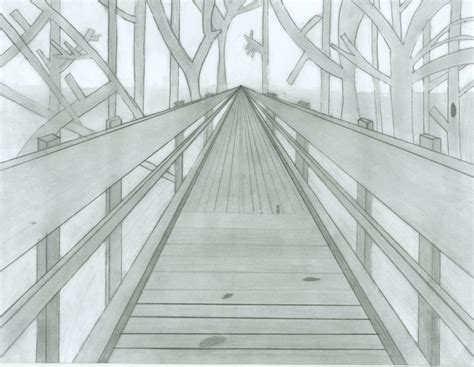 Bridge Perspective Drawing at PaintingValley.com | Explore collection of Bridge Perspective Drawing