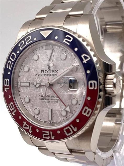 Rolex GMT-Master II White Gold Pepsi Meteorite Dial 126719BLRO... for $109,745 for sale from a ...