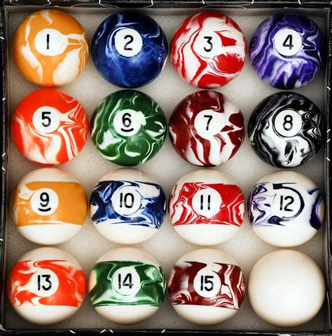 Marble Swirl Pool Balls - THE BILLIARDS GUY