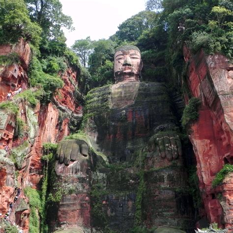 giant 2 millenia old buddha statue, leshan scenic area, china | Giant ...