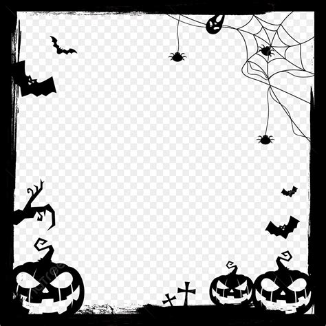 Halloween Borders Vector Design Images, Halloween Black Cartoon Border ...