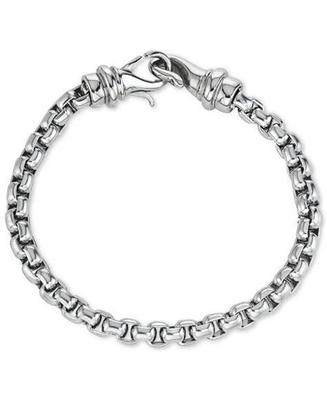 Macy's Men's Linked Bracelet in Stainless Steel, Created for Macy's & Reviews - Bracelets ...