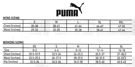 Puma Mens Shoe Size Chart - Greenbushfarm.com