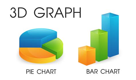 3D pie and bar chart that looks beautiful and modern 600582 Vector Art at Vecteezy