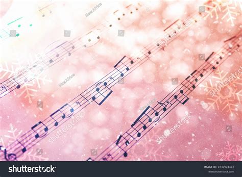 Sheet Music Notes Background Closeup Christmas Stock Photo 2232924473 ...