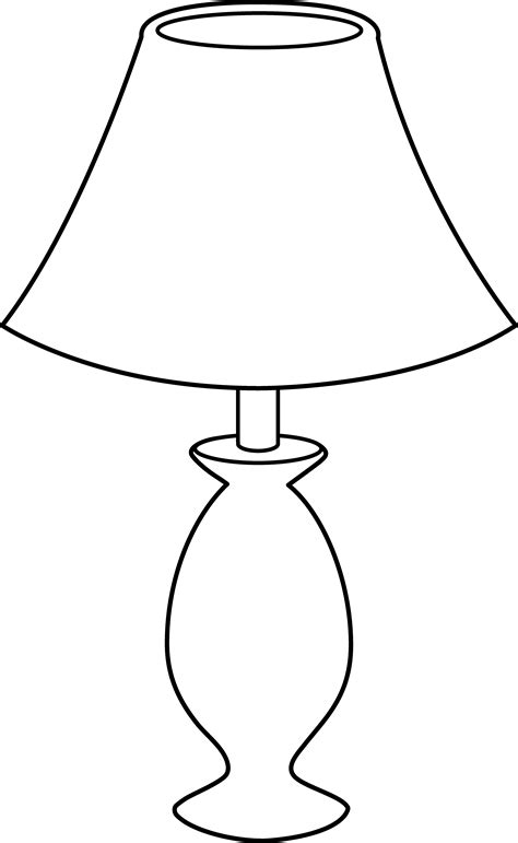 light clip art lamp black and white - Clip Art Library