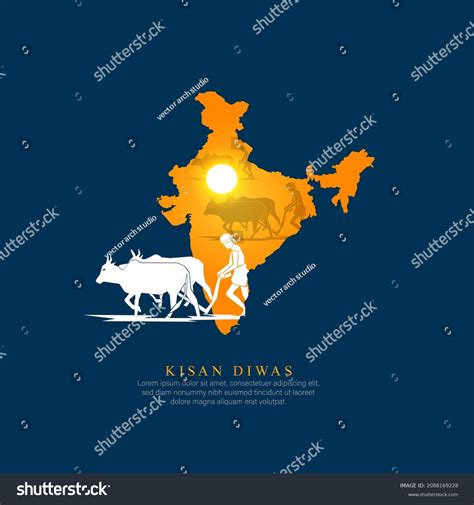 Kisan Diwas Vector Illustration Kisan Diwas Stock Vector (Royalty Free ...