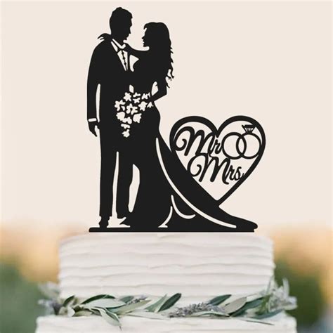 Aliexpress.com : Buy Mr and Mrs Cake Topper Acrylic Love Wedding Cake Topper Funny Bride and ...