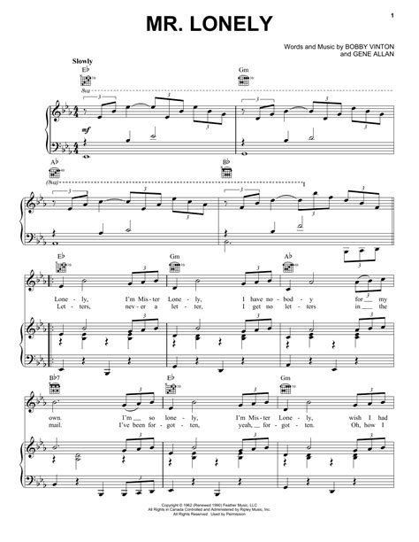 Akon Lonely Sheet Music Notes, Chords Download Printable Piano, Vocal Guitar (Right-Hand Melody ...