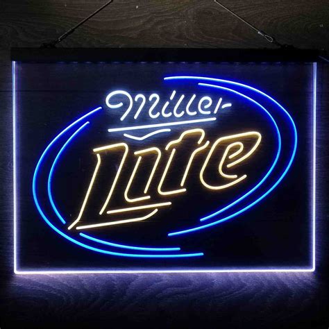 Miller Lite Classic Neon 3-Color LED Sign Neon Bar Pub LED Sign | PRO ...