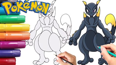 How to Draw Pokemon | Shadow MewTwo | Step by Step - YouTube