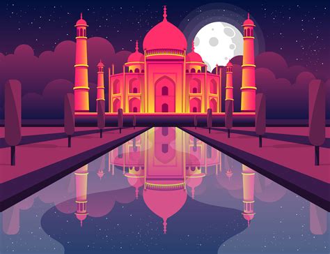 Taj Mahal Clip Art Png Vector Illustration Of Taj Mahal Marble | The ...