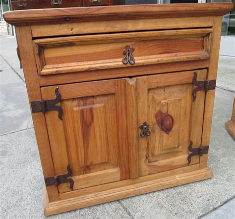 UHURU FURNITURE & COLLECTIBLES: SOLD Pair Mexican Pine Nightstands - $75