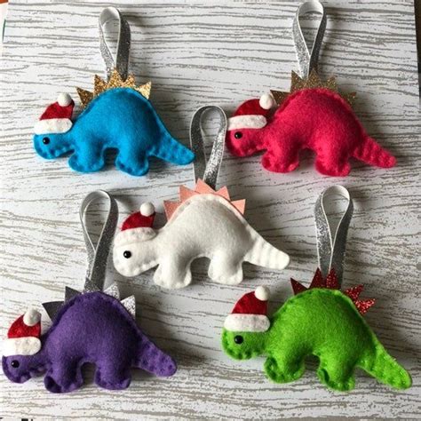 Felt Stegosaurus Dinosaur Christmas Tree Decoration Gift Holiday Ornament Bauble, Steg Gift ...