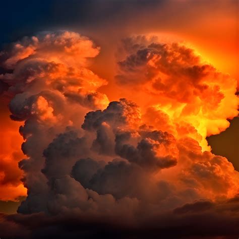 A cloud formation on fire - Impossible Images - Unique stock images for commercial use.