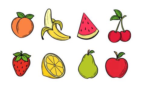 Fruits Drawing Clipart Set (PNG Transparent) | OnlyGFX.com