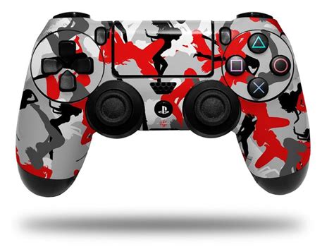 Sony PS4 Controller Skins Sexy Girl Silhouette Camo Red | WraptorSkinz