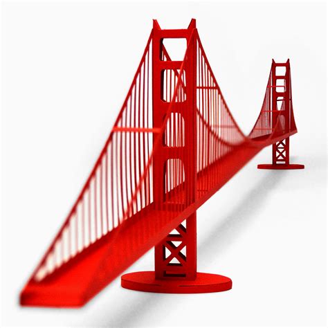 Golden Gate Bridge Paper Model Kit for Beginner Skill Level