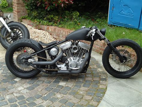 Exile-style sportster hardatil custom w/ low-profile modern tires ...