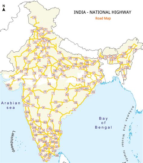 India National Highway Road Route Map