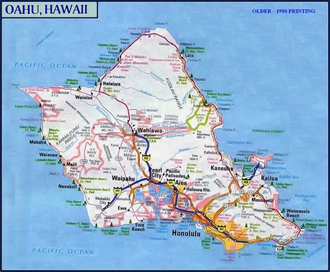 Printable Tourist Map Of Oahu | Travel News - Best Tourist Places In The World