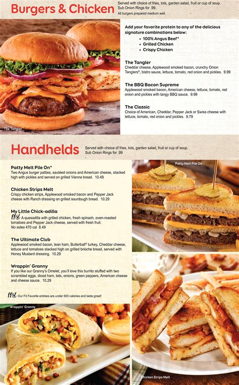 Menu for Perkins Family Restaurant & Bakery in St. Catharines, Ontario