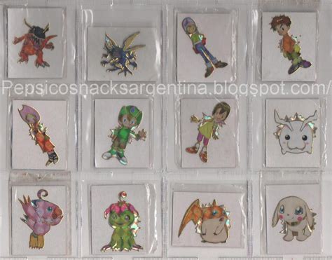 Colecciones de Pepsico Snacks: 2001. Promo Digimon (Stickers)