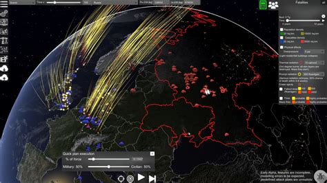 Nuclear War Simulator | A nuclear conflict simulation and visualisation tool