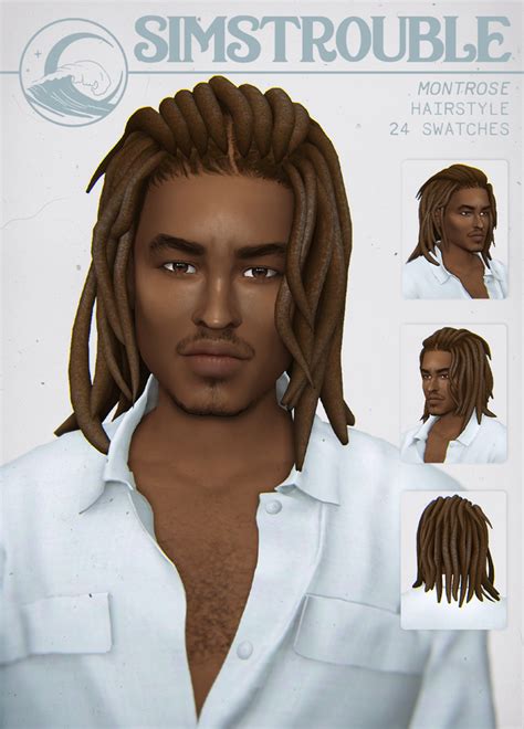 simstrouble | Patreon | Sims 4 hair male, Sims 4 afro hair, Sims 4 afro hair male