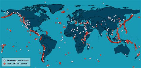 Plotting Active and Dormant Volcanoes on a World... - Maps on the Web