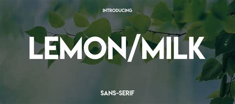 Lemon/Milk Font Family Download | Free Font.Download