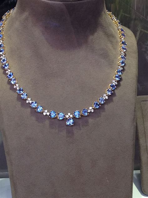 Tanzanite & diamond necklace | Women jewelry, Beaded necklace, Jewels