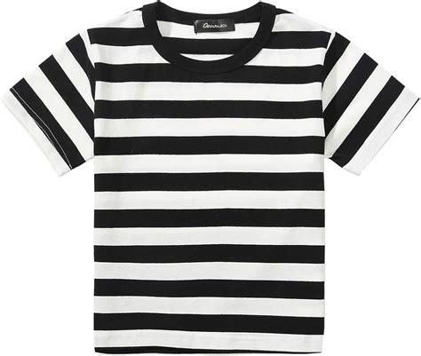 Grandwish Boys Black and White Striped T-Shirt, Pugsley Costume Top ...