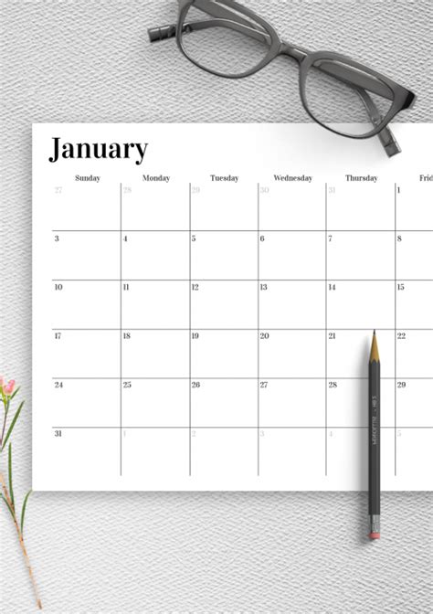 Download Printable Finance Calendar Template PDF