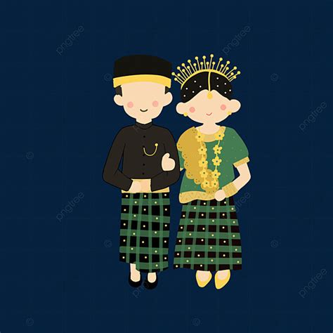 Baju Bodo PNG Image, Baju Bodo Wedding Illustration, Wedding, Cartoon ...